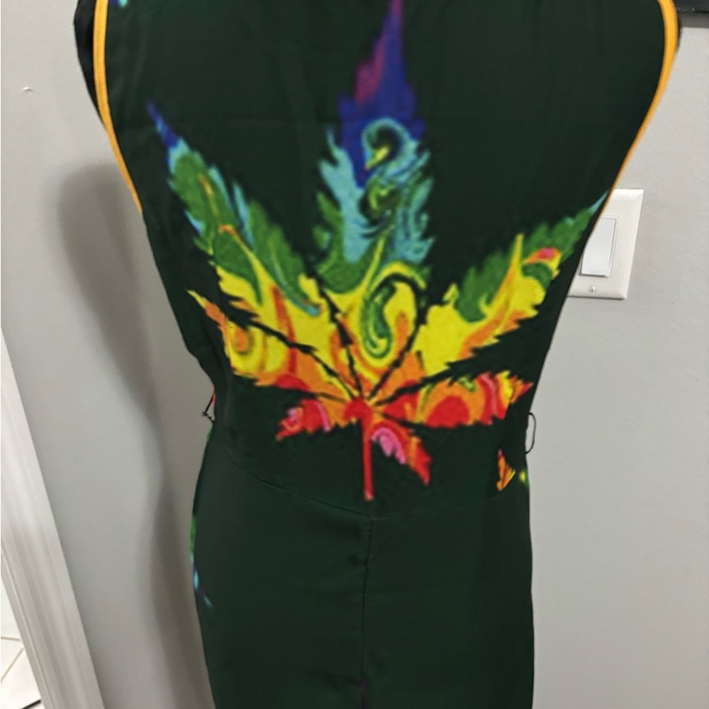 Colorful 420 rainbow Print Dress